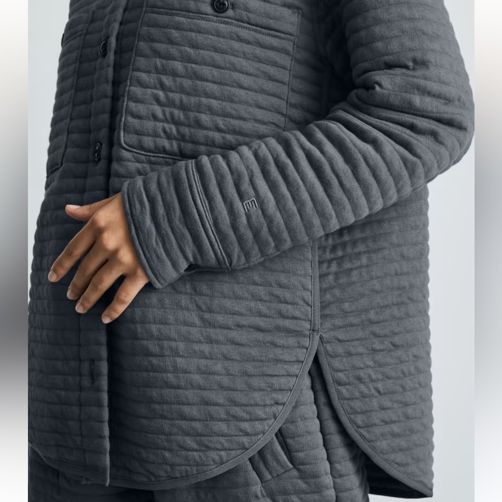 Everlane The Organic Cotton Quilted Shirt Jacket XS - Picture 5 of 16